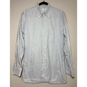 Ben Silver Charleston Striped Button Down Dress Shirt Men's 15.75-34 Long Sleeve